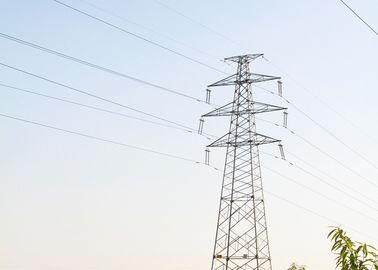 4 Legged Angle Steel Transmission Tower , S355JR / S235JR Multi Circuit Tower